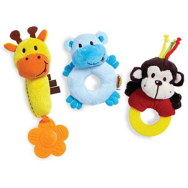 edushape Soft Pals: Teether, Rattle &amp; Squeaker