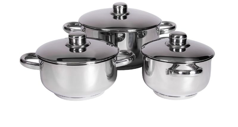 Xcalibur Line Chef - 6 Piece Stainless Steel Cookware Set