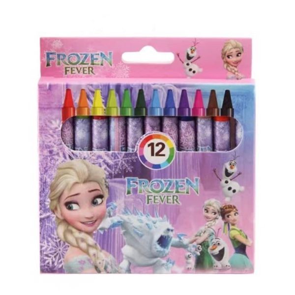 12 Disney Frozen Crayons, Washable Markers, Assorted Colours,