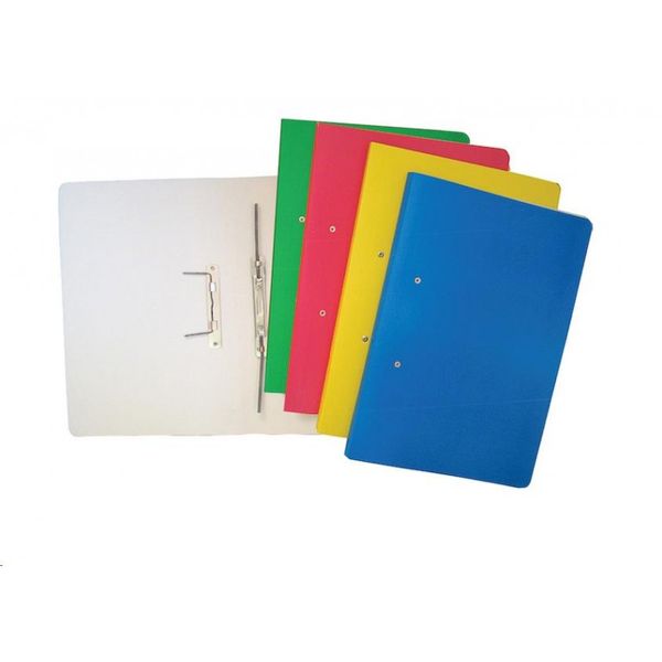 Croxley - Blue Accessible Spring Clip File Foolscap Pastel Colour x 2