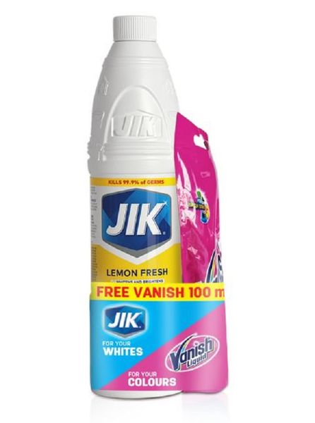 Jik Thin Bleach Lemon 750ml &amp; Vanish Liquid Fabric Stain Remover 100ml