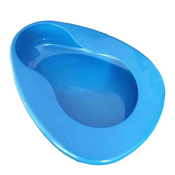 Durable Plastic Bedpan - Comfortable, Easy-Clean, Blue (1 Unit)