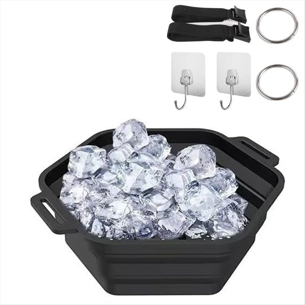 Rapid Cooling Ice Bath Barrel Foldable Silicone Ice Bath Tub Bucket