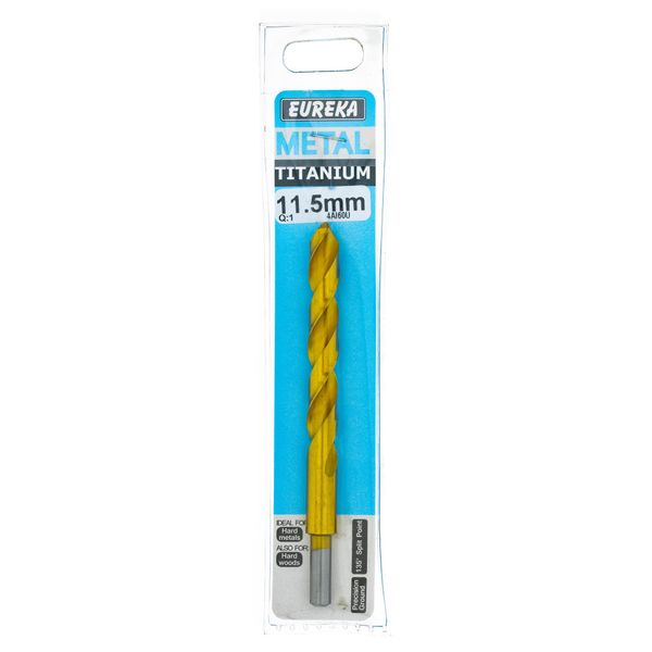 EUREKA DRILL BITS HSS Titanium Gold 11.5mm Q:1 for Metal 4AI60U