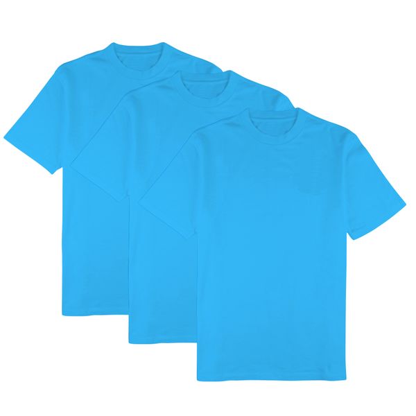 Pappa Joe - Men's Basic T - Sky Blue (3 Pack)