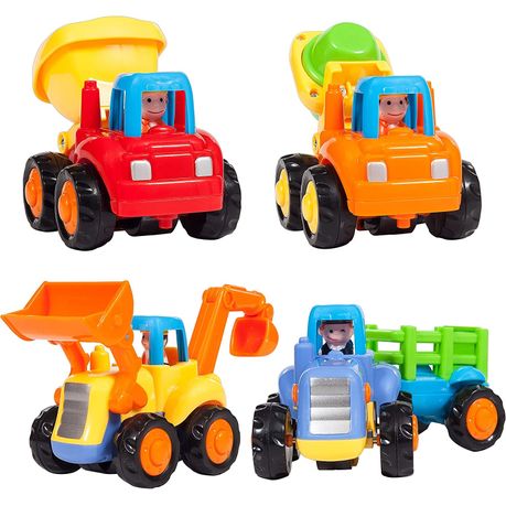 HOLA Toys for 1 Year Old Boy Gifts - 6 PCs Toy Trucks Mini Car