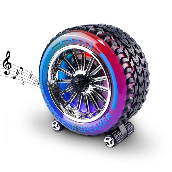 Portable tire colorful light subwoofer wireless Bluetooth speaker HM-908