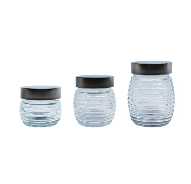 Beehive Jar With Screw On Lid Set Of 3