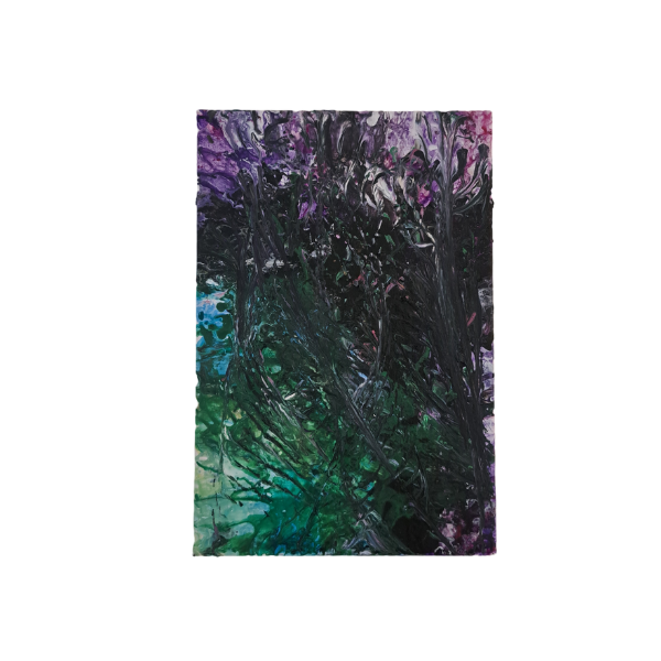 Purple Acrylic Painted Canvas - 20cm x 30cm - Abstract Wall Art