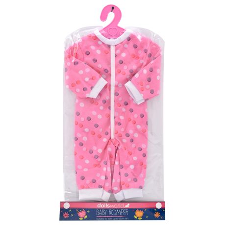 Dollsworld Baby Dolls Clothes - Polka Dot Onesie Outfit Image