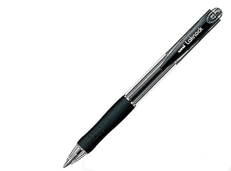 Uniball - Laknock Ballpen With A Rubber Grip &amp; 0.7mm Nib - Black x 2