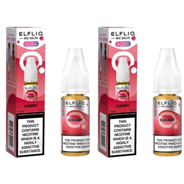 Elf Bar ELFLIQ E-Liquid 30ml Nic Salt 5% - Cherry (Pack of 4)