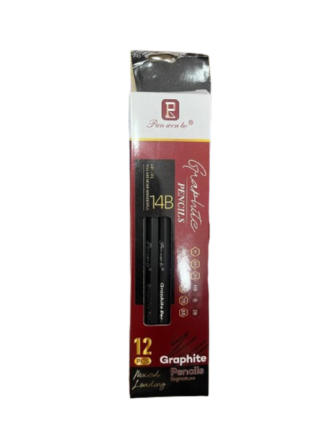 Pan Wen Bo Graphite Pencils - 12 Piece Set (14B, Artist Grade)