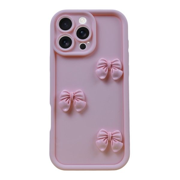 Chic 3D Phone Case Compatible With Phone 16 Pro Max - Pink