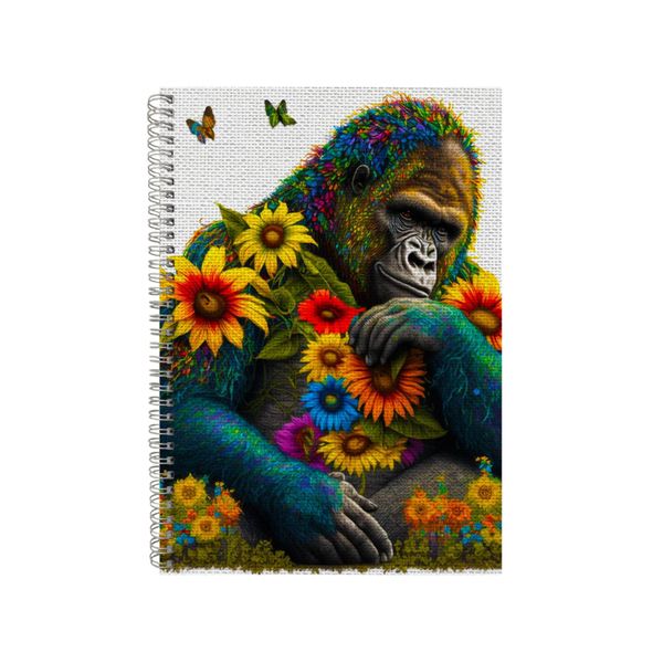 Embroidered GORILLA1 Notebook Animal Gift Idea Notepad Pad 100
