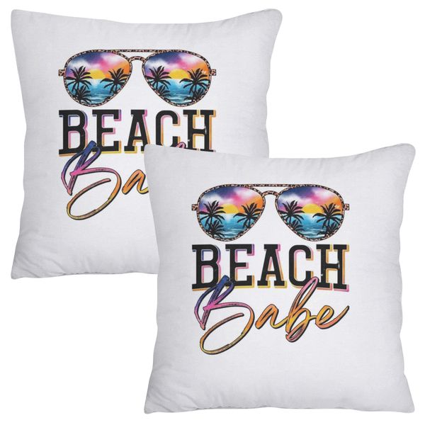 Scatter Cushion Cover Set - Beach Babe with Sunglasses