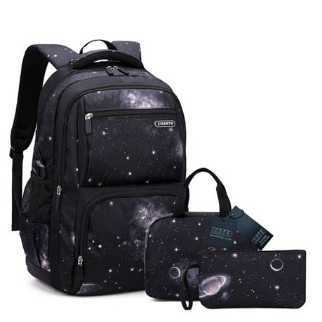 School Bags Set Sturdy Backpack Tote Pencil Bag for Student Girls Boys 3Pcs Image