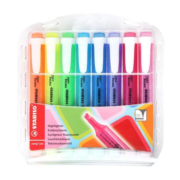 Stabilo swing thin highlighters Set of 8