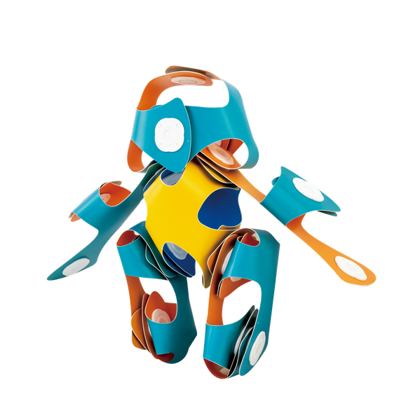 Edu Matic Rainbow Clixys 48-Piece Magnetic Building Toy