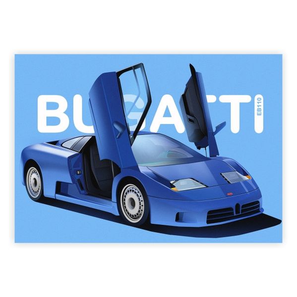 Bugatti EB110 Classic Art - A1 Poster