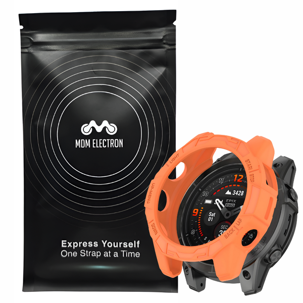 Armor Hollow TPU Protective Case Compatible with Garmin Fenix E 47mm-Orange
