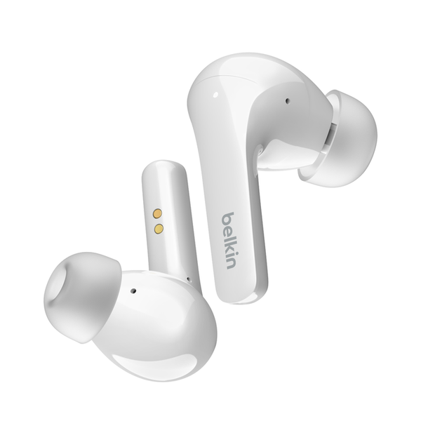 BELKIN SOUNDFORM Flow - Wireless Noise Cancelling Earbuds - White - Premium Brand