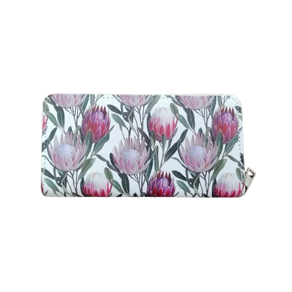 Protea Wallet - White (Can Hold Cards) 10 × 19.5 × 2.5cm