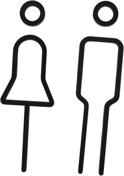 Acrylic Restroom Sign Elegant Toilet Identification Plaque for Hotels Rest