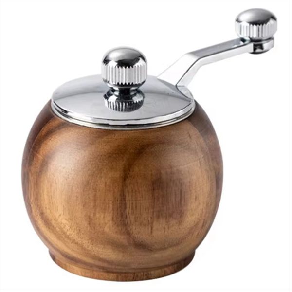 Hand Cranked Wooden Salt and Pepper Grinder Multi-Purpose Pepper Mills BBQ