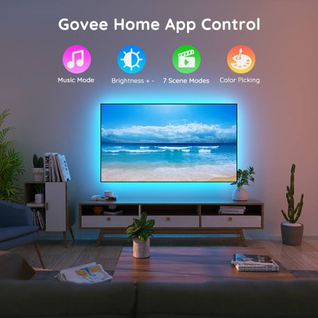  Govee TV LED Backlights, App Control TV LED Strip Lights, 7  Scene Modes & DIY Mode, 6.56FT Easy Installation USB LED TV Lights for  40-60 inch TVs, Computer, Bedroom, Gaming Monitor 