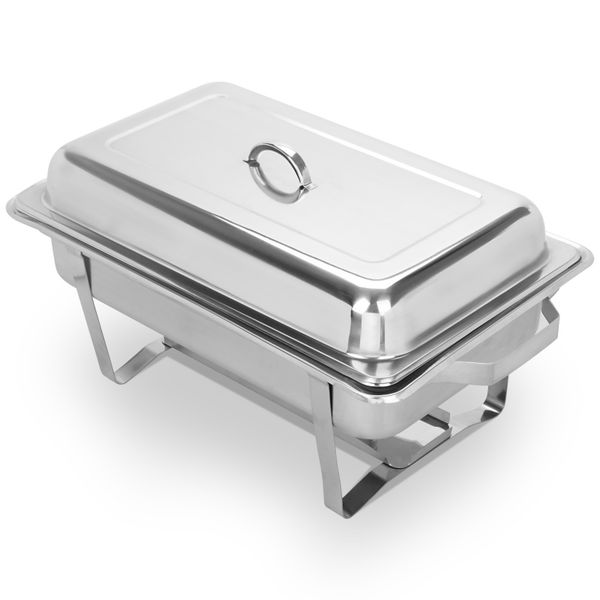 10L Double Chafing Dish with Folding Frame &amp; Twin Stoves Chafing Dish
