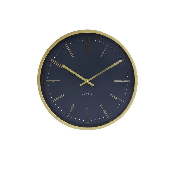 Home and Party - Home Charcoal/Gold Clock 30cm