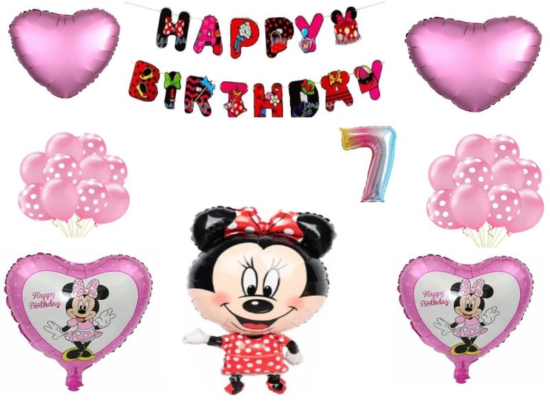 Minnie Mouse Birthday Decoration for 7 Year