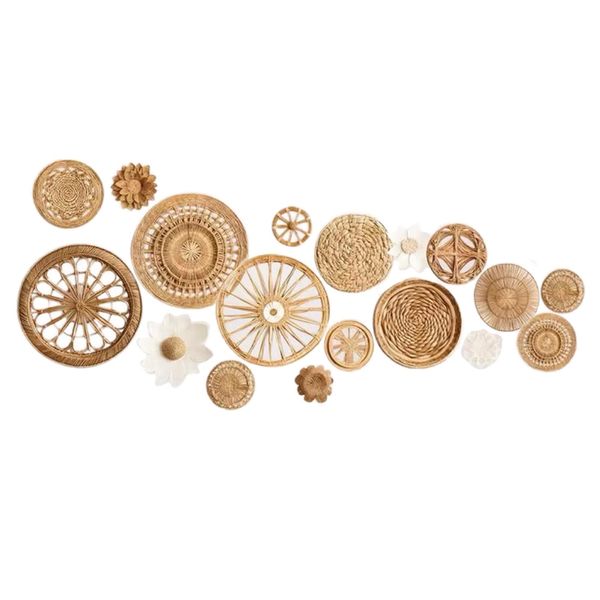 Decor Boho Chic Round PVC Wall Stickers 2 Piece Set (30 x 60cm)