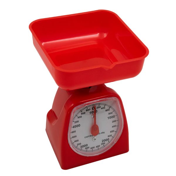 Greenbean Analogue Kitchen Scale 5kg - Red