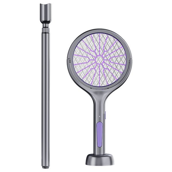 3in1 Adjustable Angle Rotatable Telescopic Electric Mosquito Killer Swatter