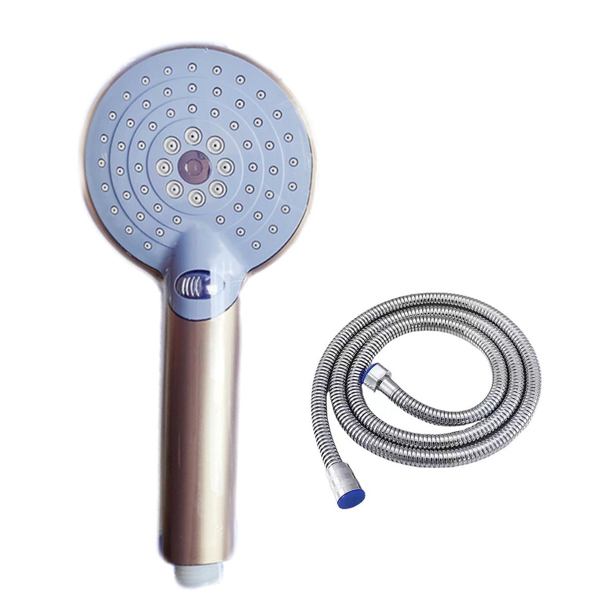 Single-Handle Shower Faucet, Shower Trim Kitwith Hose--Blue&Gold