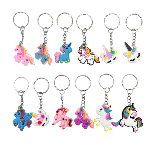 Unicorn Charm/ Keyring - Keyholder- 12 Pieces
