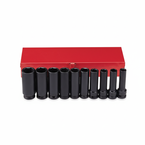 Force 10 Piece Deep Impact Socket Set 11-24mm 1/2" Drive