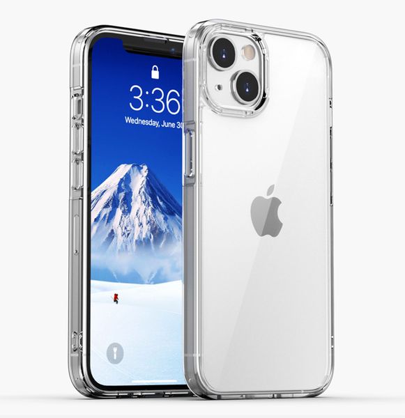 Liquid Crystal Case &amp; Tempered Glass for iPhone 13 Pro Max - Transparent