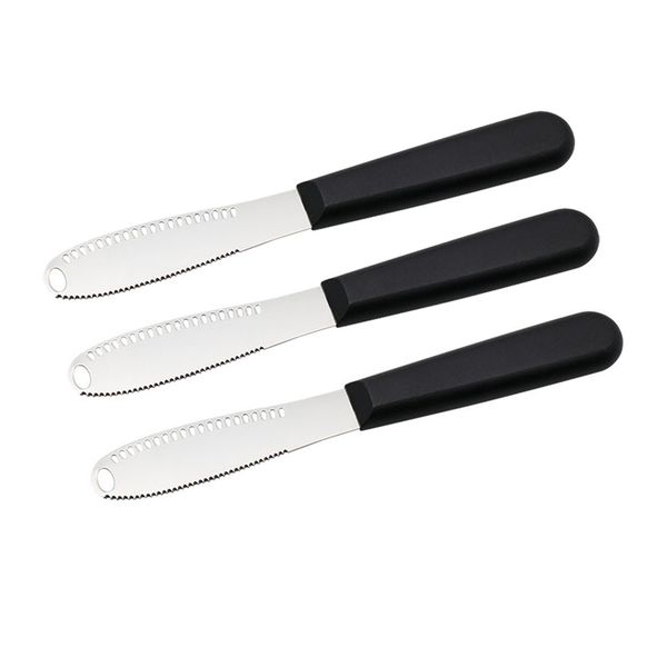 3-Piece Set of Stainless Steel Butter Spatula, Metal Cheese Knife