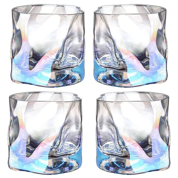 Dream Home 2022 Japanese Twisted Whiskey Glass Creative Bar Glass - 280ml