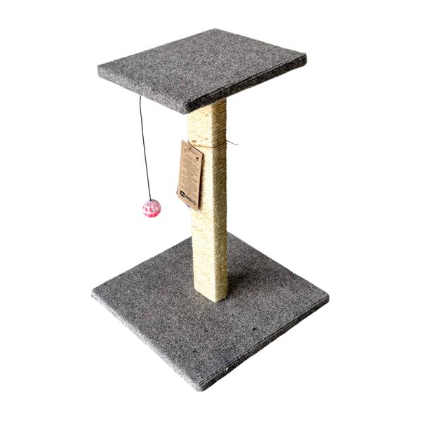 Scratzme - Sky Scratzer Premium Scratching Post - Light Grey &amp; Black