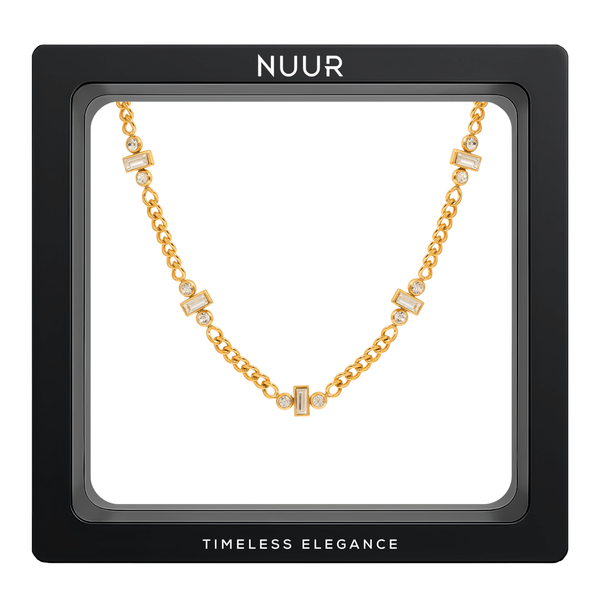 NUUR Nera Necklace - 18K Gold-Plated, Non-Tarnish, Stainless Steel