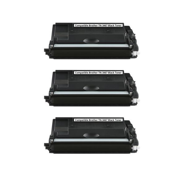 Inksaver Brother TN3467 / TN-3467 / 3467 Pack of 3 Compatible Black Toners