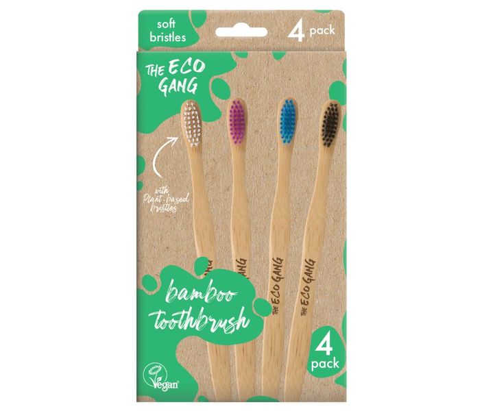 The Eco Gang Bamboo Toothbrush Soft - 4 Pack