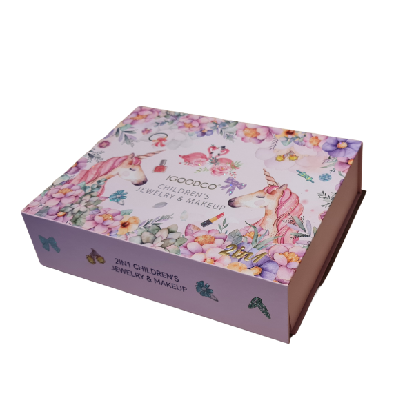 Girls Unicorn Tiered Make up and Jewellery Set