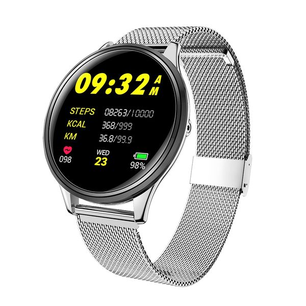 SN58 Smart Watch: Steel Strap - Silver