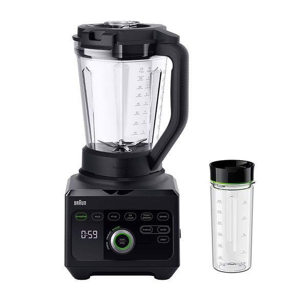 Braun - Braun Jug Blender PowerBlend 9 with Smoothie 2 Go 1600W - JB9042BK