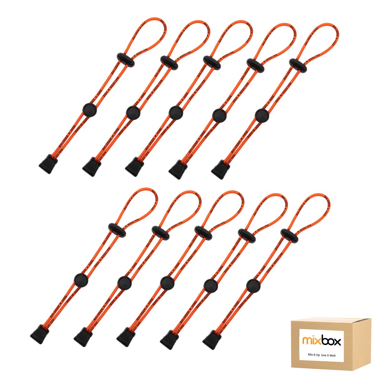 Mix Box 10 Pack Elastic Rope Fasteners,Backpack Accessories, Hiking Poles
